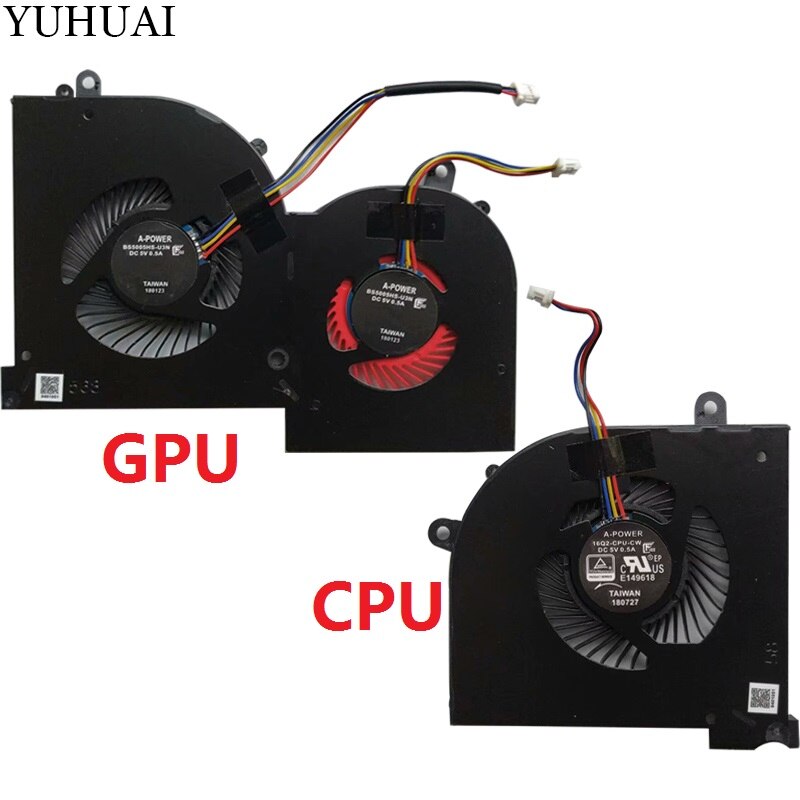 cooling fan FOR MSI GS65 MS-16Q2 16Q2-CPU-CW 16Q2-GPU-CW CPU GPU fan: CPU and GPU