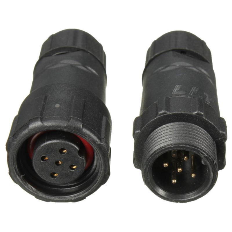1pc IP68 Wasserdichte Elektrische Kabel Steckdose Montiert Lözehn Stecker 3/4/5/6Stifte