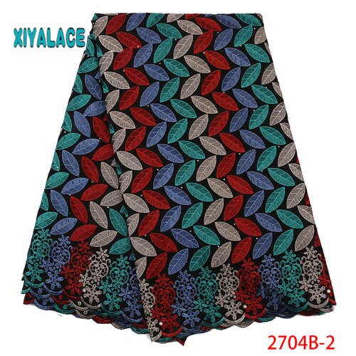 suisse Voile dentelle en suisse jolie 100% coton suisse Voile lacets pour africain couture dentelle YA2704B-2: 2704B-2