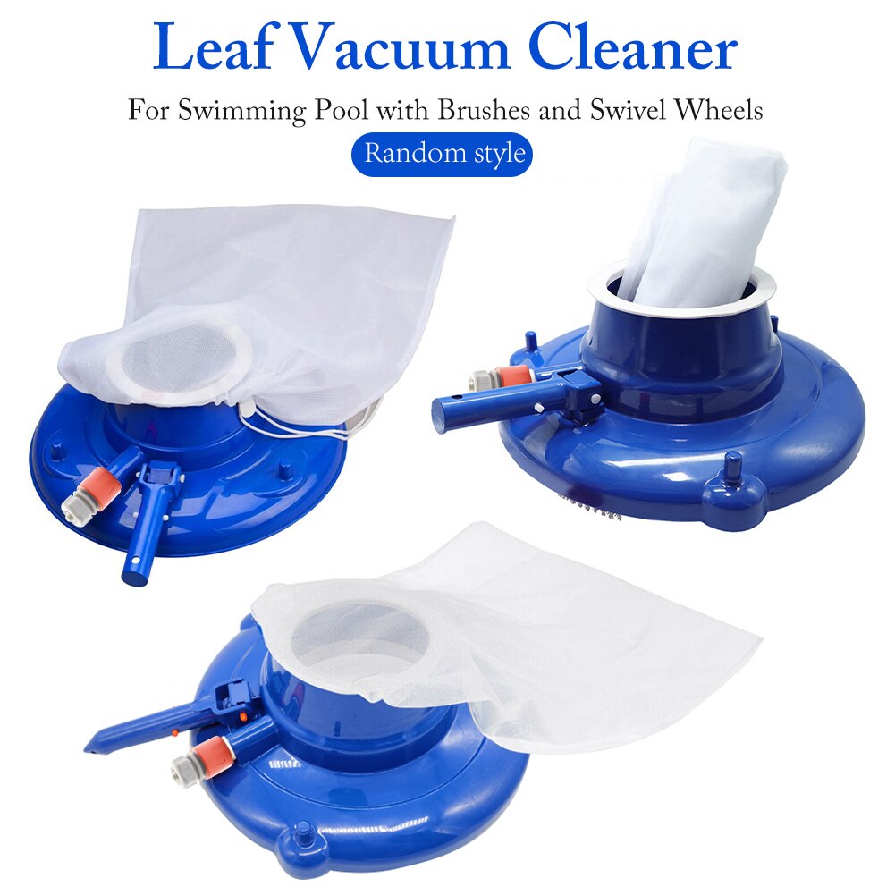 1pcs Leaf Vacuum Cleaner Swimming Pool Useful Quick Cleaning Suction Head With Brushes Swivel Wheels Pool Cleaner Tool