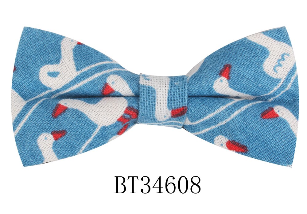 Pajarita Casual de lino y algodón para hombres y mujeres, pajarita con estampado de dibujos animados para adultos, pajaritas, pajaritas para boda: BT34608