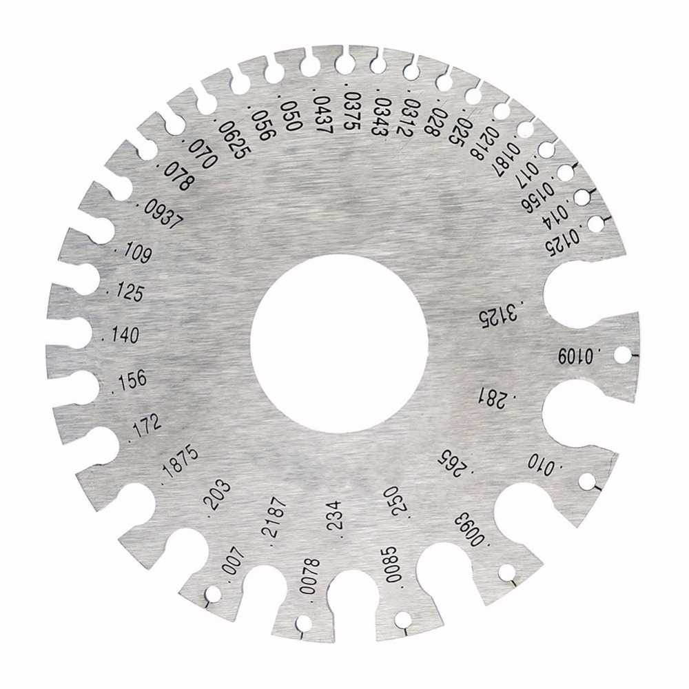 Flexsteel Stainless Steel Dual-Sided Non-Ferrous Wire Gauge 0-36 American Standard & Metric Sheet Metal And Wire Thickness Gauge