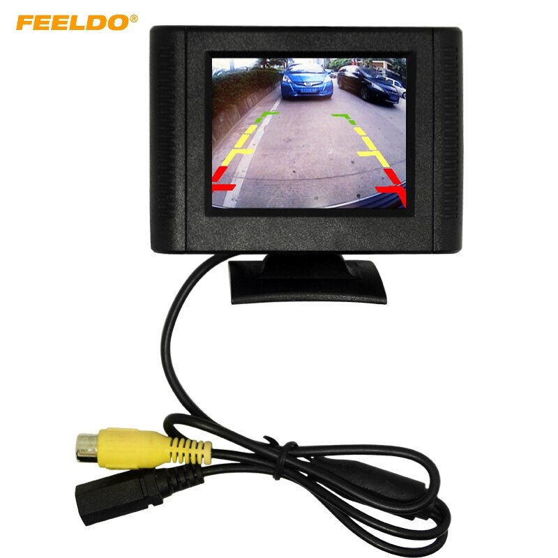 FEELDO Digitale 2.5 inch Afneembare RCA Video View TFT LCD Monitor Voor DVD Achteruitkijkspiegel Parkeersensor Camera # FD-1365
