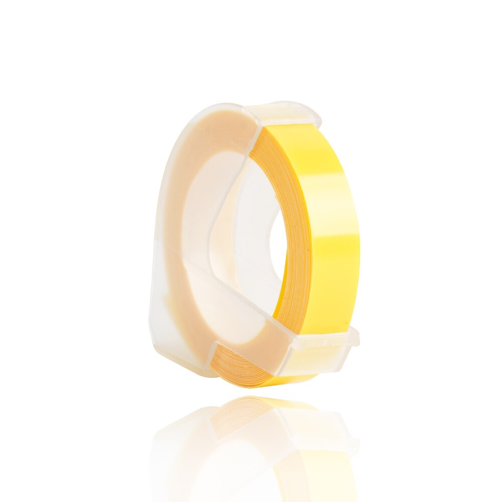 Mieszane kolory 3D PVC tłoczenie DIY taśma z etykietami kompatybilny Dymo 1610 12965 1540 1880 motex E-101 instrukcja drukarka etykiet ręcznie robione: light yellow