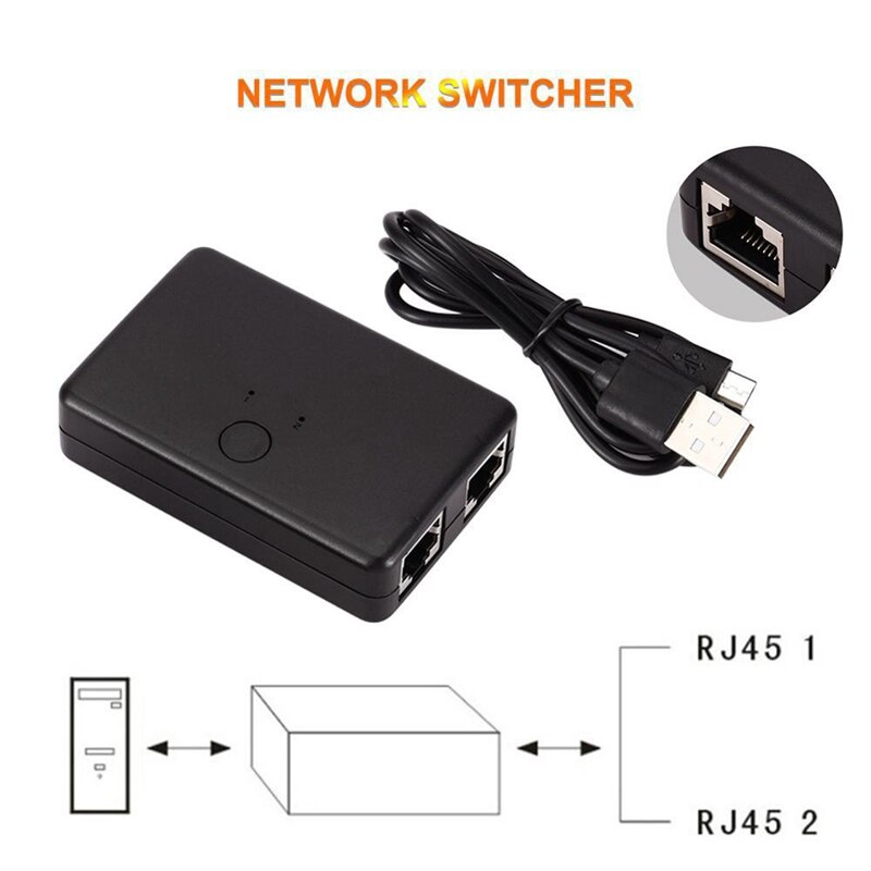 Plug-In-Gratis RJ45 Netwerk Switch, Vrij Schakelen Tussen Interne En Externe Netwerken, computer Netwerk Delen Apparaat