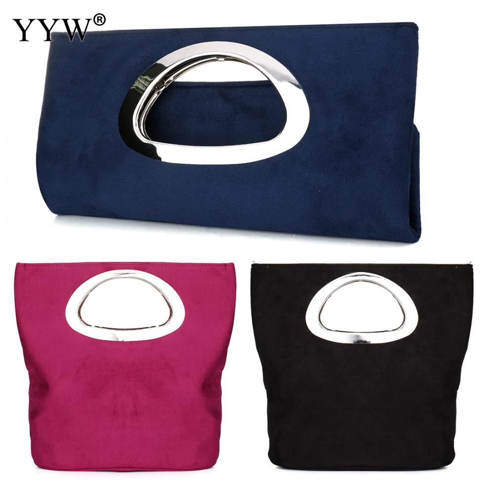 Brand Female Clutches Bag Purple Flannelette Women Handbags Blue Bucket Bag Black Hasp Crossbody Bags Casual Women Bag