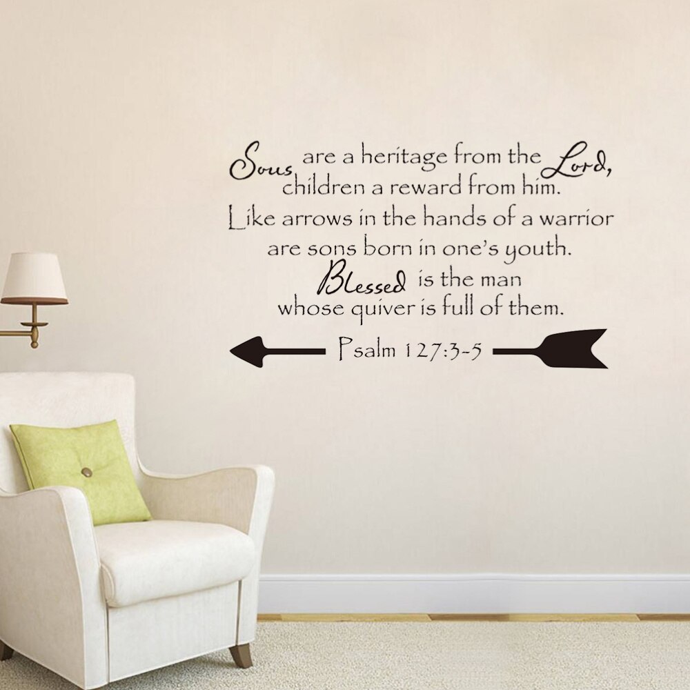 Psalm 127:3 Vinyl Wall Art Religieuze Home Decor Citaat Bijbel Schrift Muur Decals