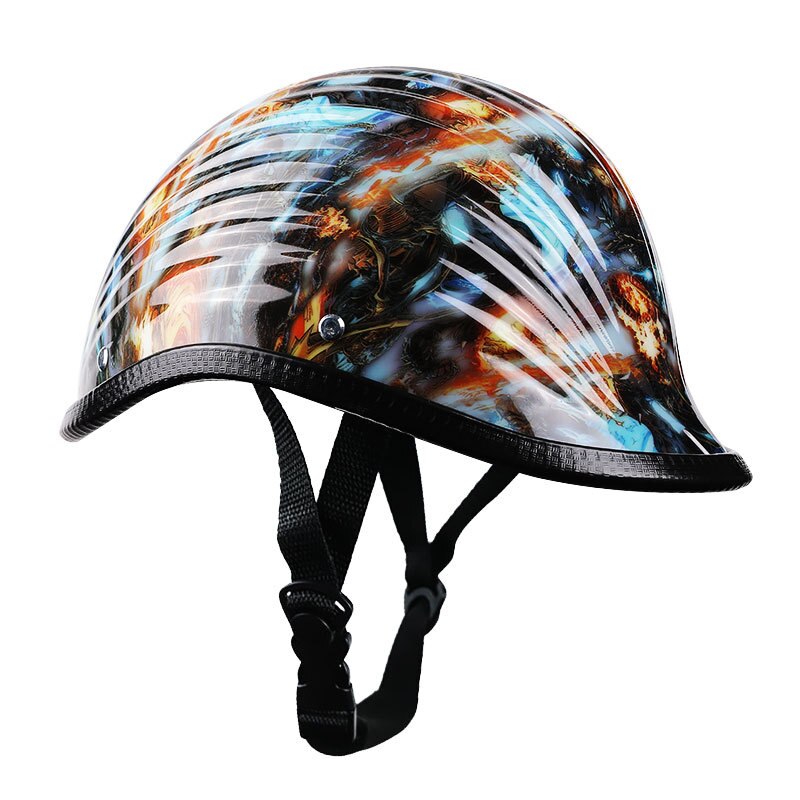 motorcycle helmet half face helmet helmet vintage retro cascos para moto Bike Scooter Racer Protective Hard Hat-Safety Unisex: Clear