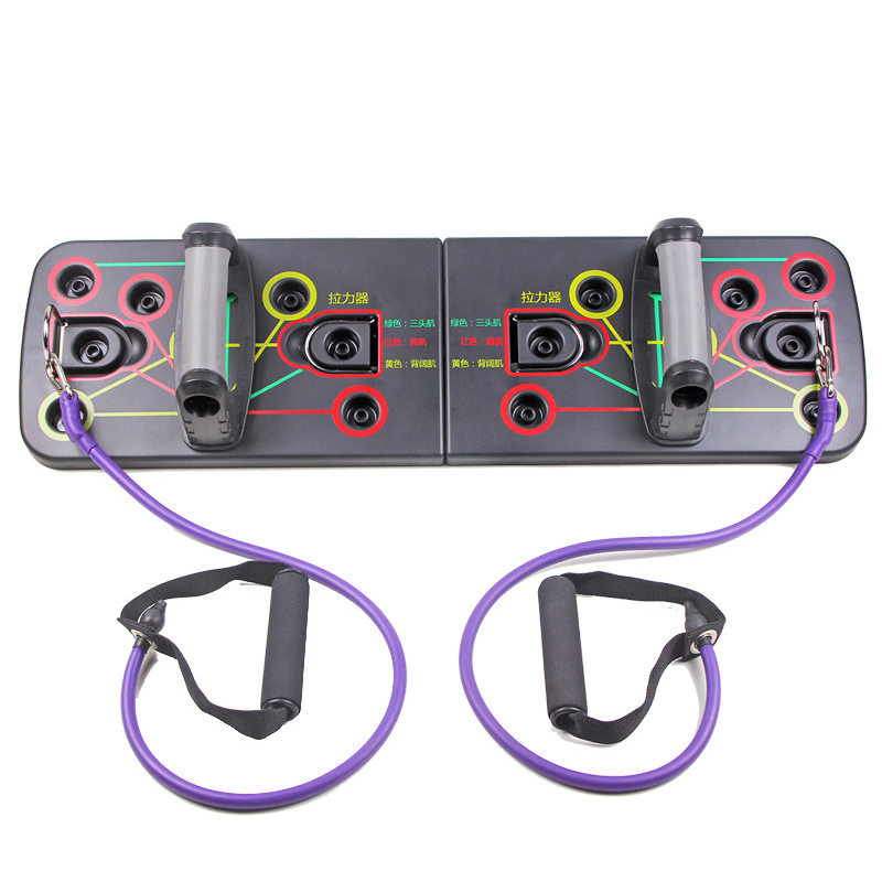 9 in 1 push up rack board gym bodybuilding træning mænd kvinder hjemmeudstyr brystmuskler multifunktionelle træningsredskaber: Lysegrøn