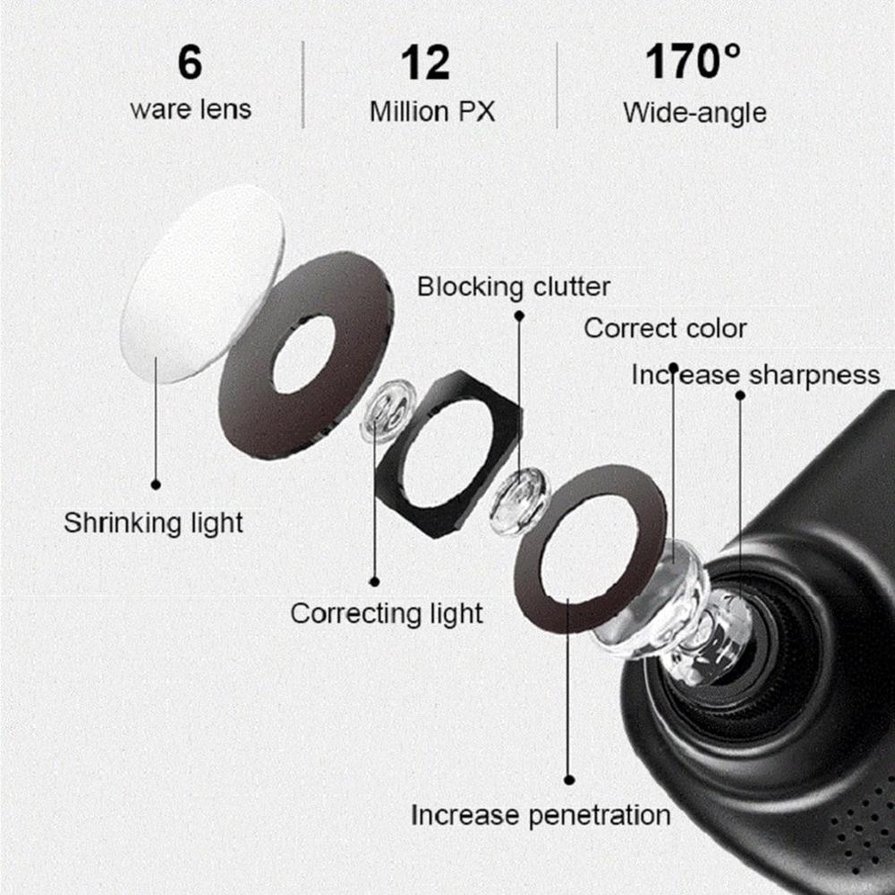 Hd Reversing Image Single And Double Lens Camera 4.3 Inch Rearview Mirror 1080P Driving Recorder Car Supplies