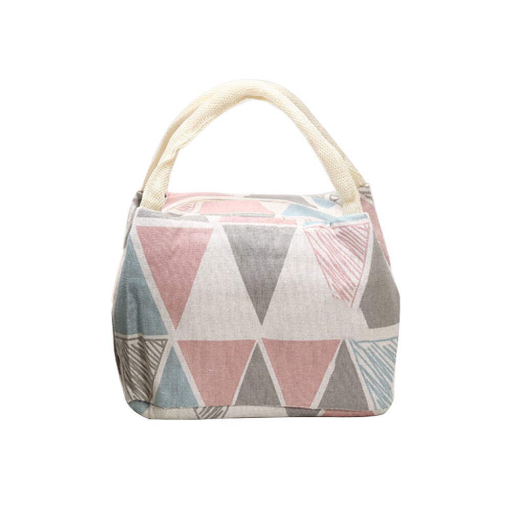 Unisex lunchtas, geometrische print student white-collar box opslag voedsel warmtebehoud koude-isolatie bento-tas