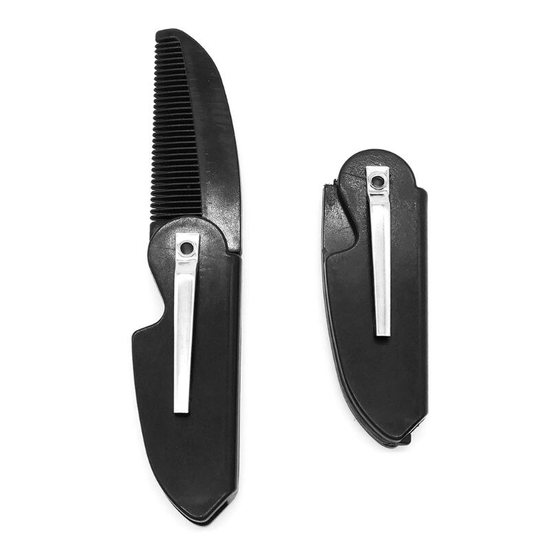 Peine plegable para el cabello para hombre y mujer, peine mágico de bolsillo para el pelo, pinza para el pelo de la barba, peine Herramienta de Peinado para el cuidado del cabello, 7x2,5 cm, 1 unidad