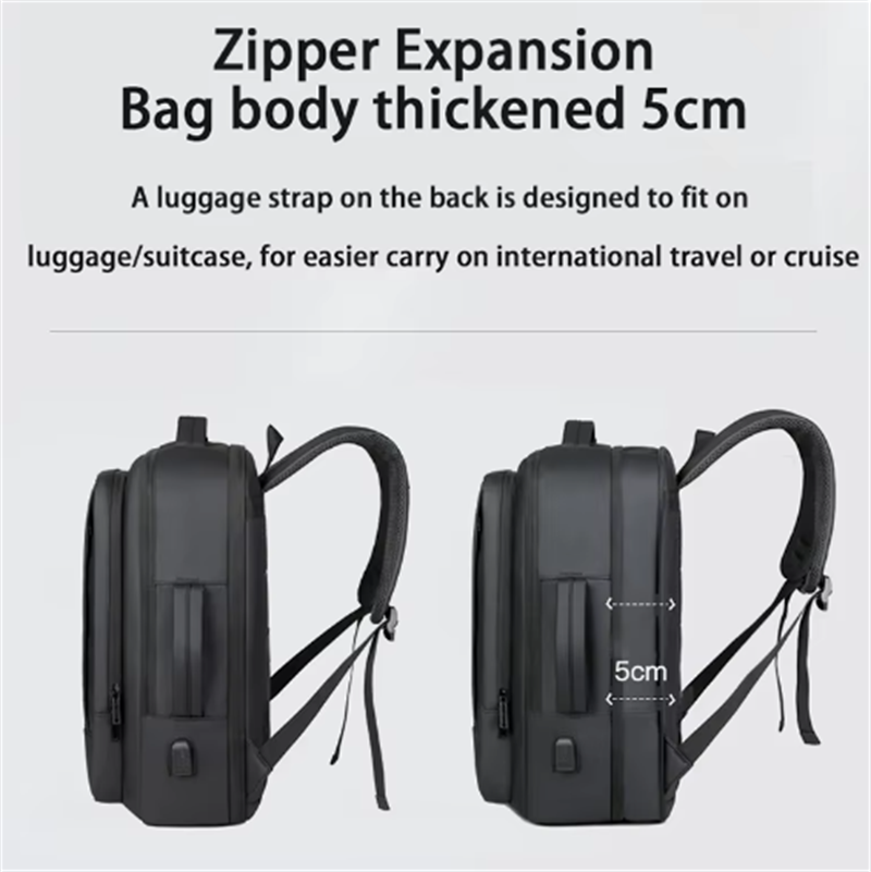 XOKY Business Travel Backpack Expandable Large Backpack USB Charging Men Backpack 15.6 Inch Laptop Backpack 2051