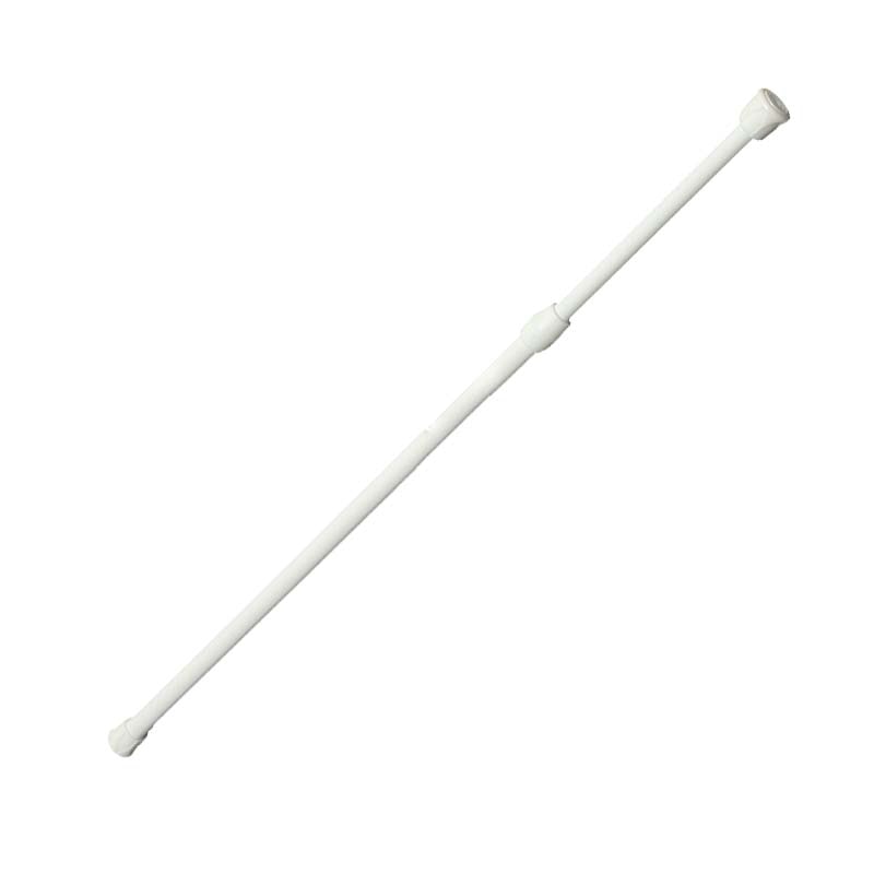 AD-Spring Loaded Extendable Telescopic Net Voile Tension Curtain Rail Pole Rod Rods White 60*110cm