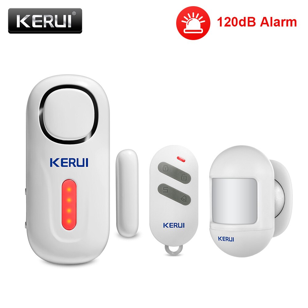 KERUI 120DB Wireless Door/Window Entry Security Burglar Sensor Alarm PIR Magnetic Smart Home Garage System Remote Control Led: KIT13 Alarm
