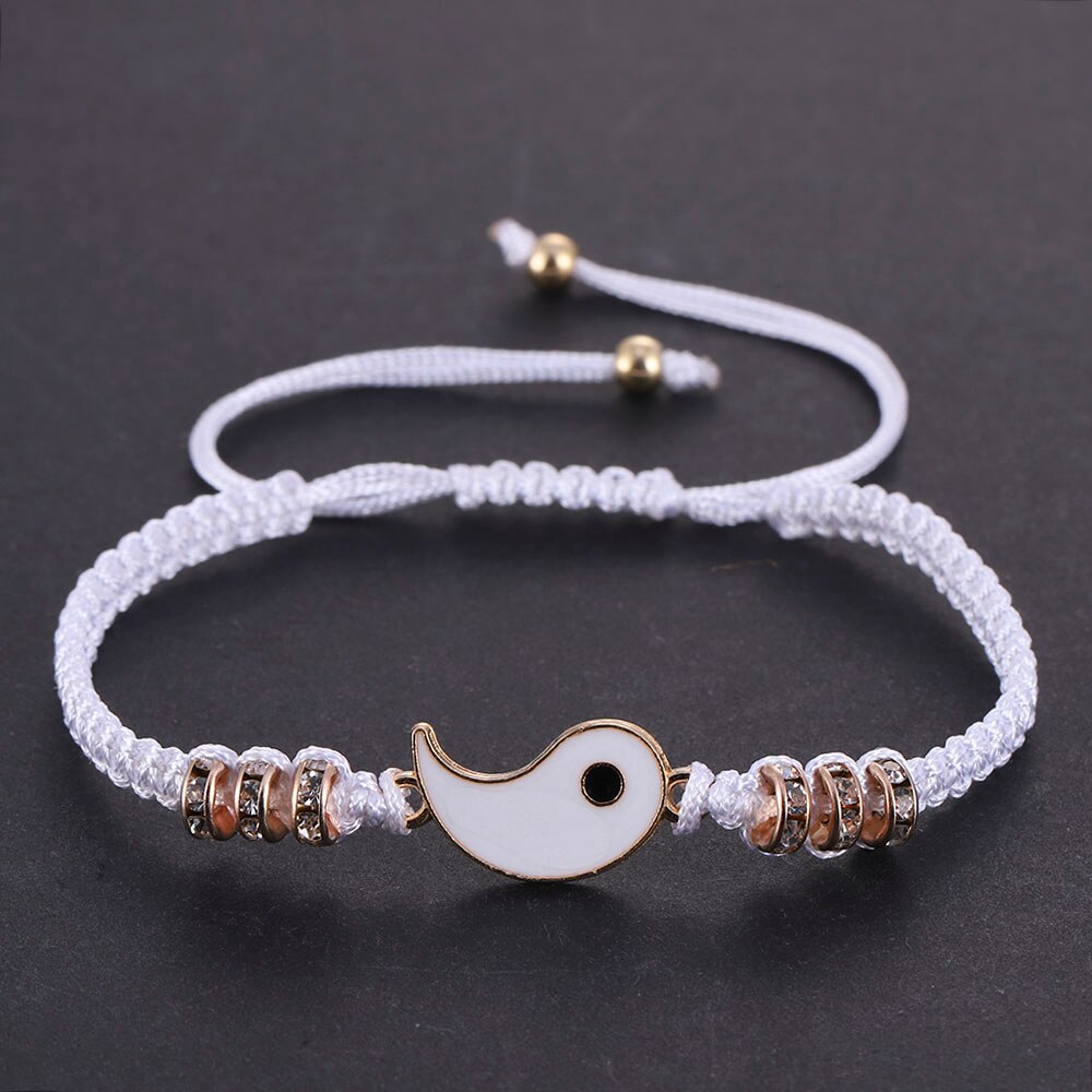 Neue Yin Yang Tai Chi Armbinde Einstellbar Passenden Schmuck Handgemachte Klatsch Seil Armreif Armbinde für Paar Charme Armbinde 1 Stck