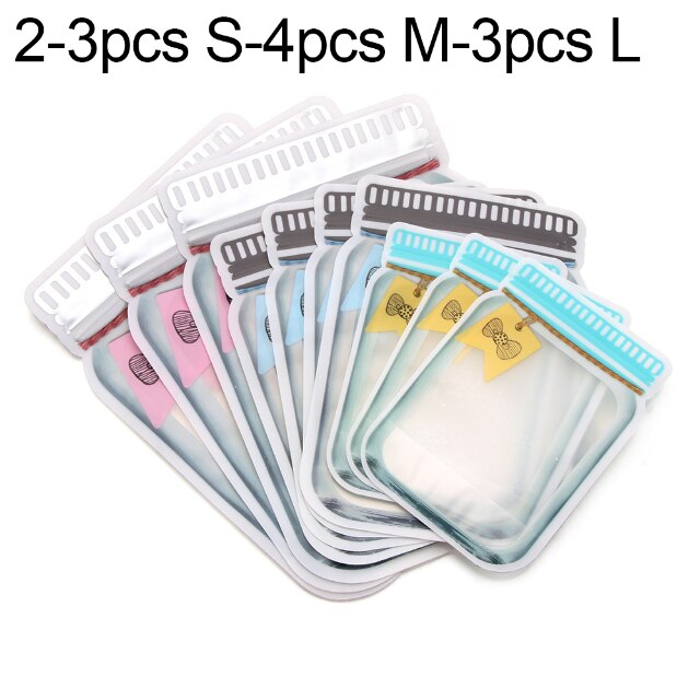 Reusable Mason Jar PE Plastic Smell-proof Storage Bag Stand Up Zipper Bags Food Storage Bag Kitchen Home Organization: 10pcs snowbow