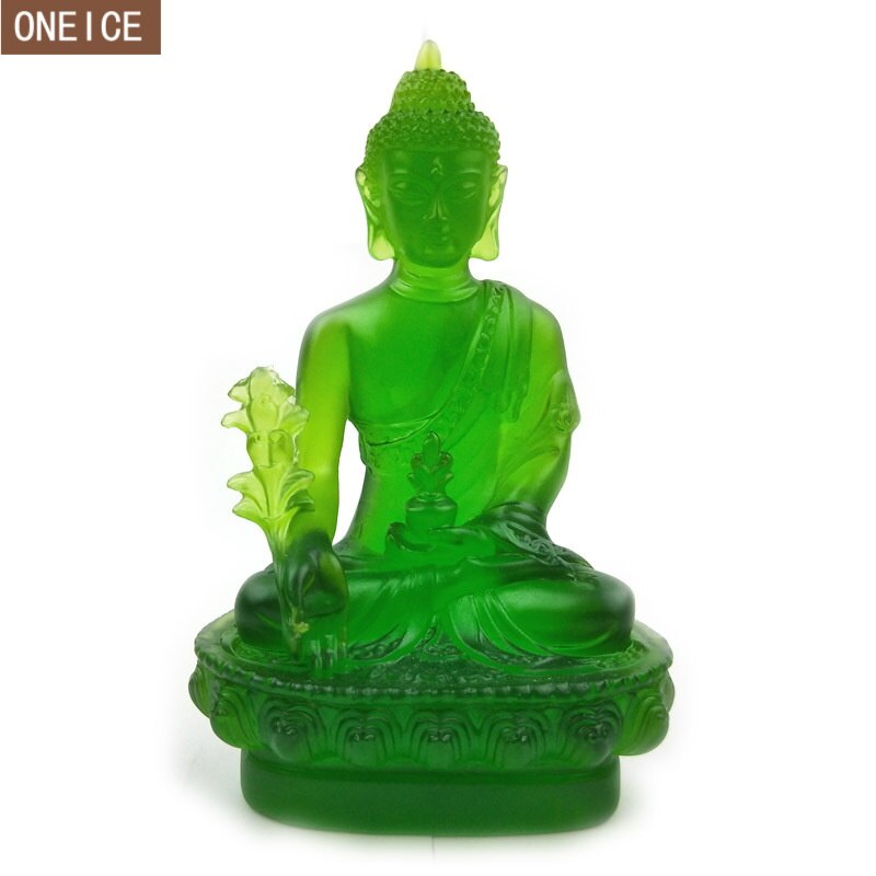 Statues de bouddha émaillées colorées, accessoires de décoration pour la maison, ornements pour la maison, pour l'artisanat,