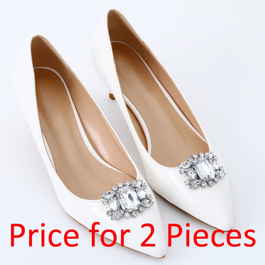 Ingesight. z 2 peças charme crytal strass sapato decoração anklet feminino sapato clipe de salto alto bota sandália plana jóias acessórios: ZT00477