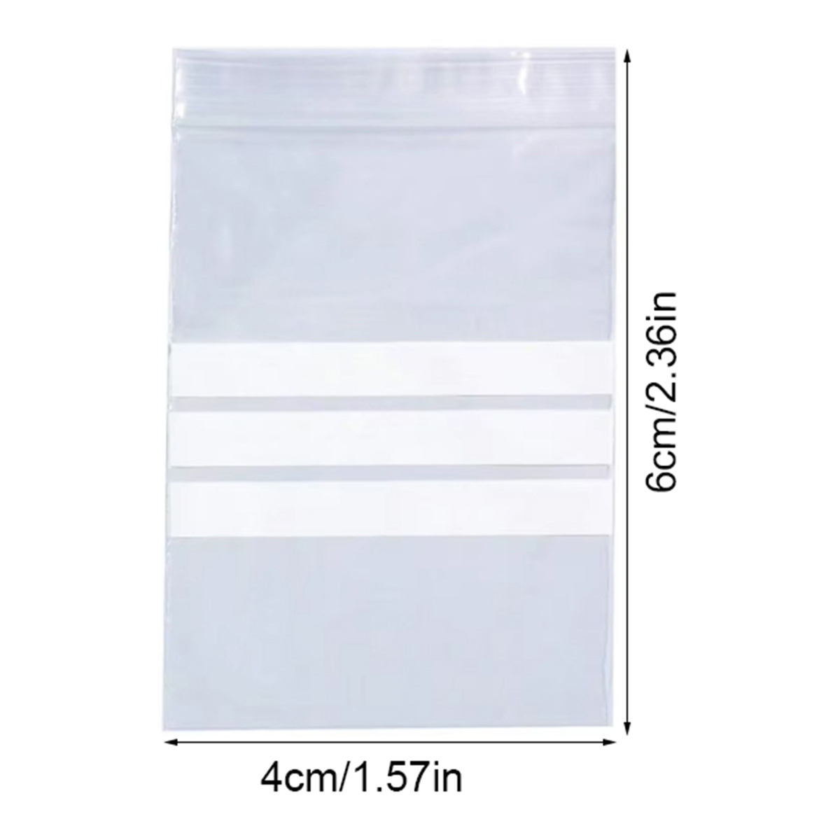 Ziplock Plastic Zakjes - 100 Stuks - Zelfsluitend - Beschrijfbaar - Opbergzakjes: Wit