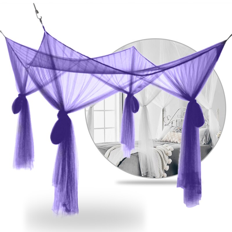 Large Double Bed Mosquito Net Anti Mosquito Four Door Home Bedroom Sleeping Curtain Bed Romantic Hanging Bed Valance