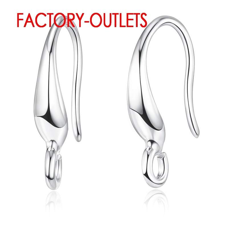 10PCS Lot Jewelry Components 925 Sterling Silver Earrings Accessories For Women Earring Hooks Fitting