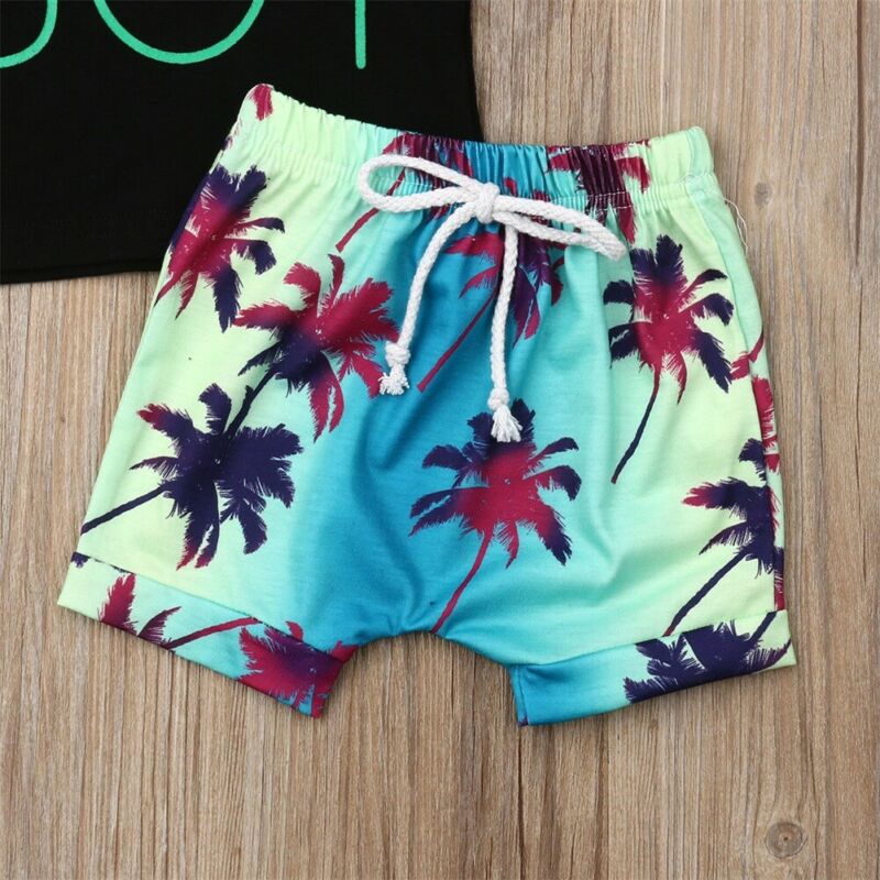 Verão criança crianças bebê menino roupas casuais camisetas + shorts calças conjunto de roupa