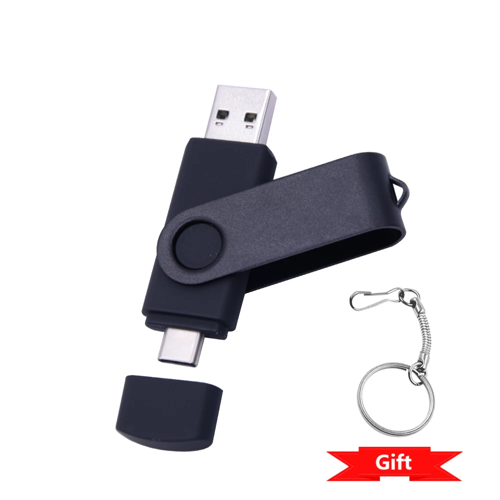 Usb flash drive 64gb 128gb type c flash drive 2 in 1 otg usb 2.0+ usb c pendrive 128gb 64gb dual type c drive photo stick: Wit / 16 gb