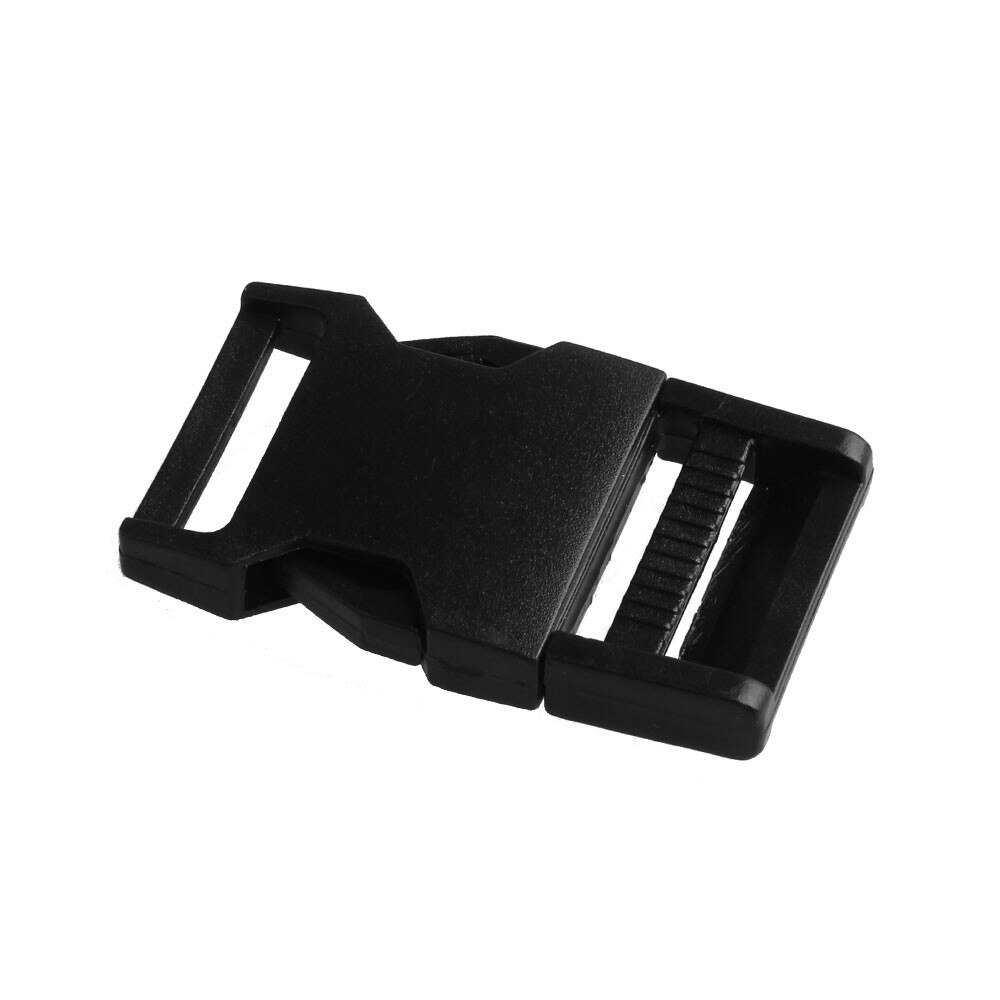 Mochila desmontable interna arqueada de plástico con hebilla de cinturón, accesorios de viaje, bolsa deportiva con hebilla, 25mm, 5 uds.: Black