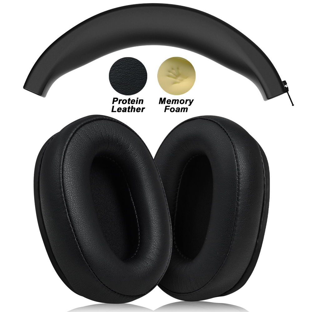 Earphone pads For BASEUS Bowie H1S/H1i/H1 PRO D05 replacement Earpads Mesh cloth Memory Covers Sponge Soft Protein: Dark Grey