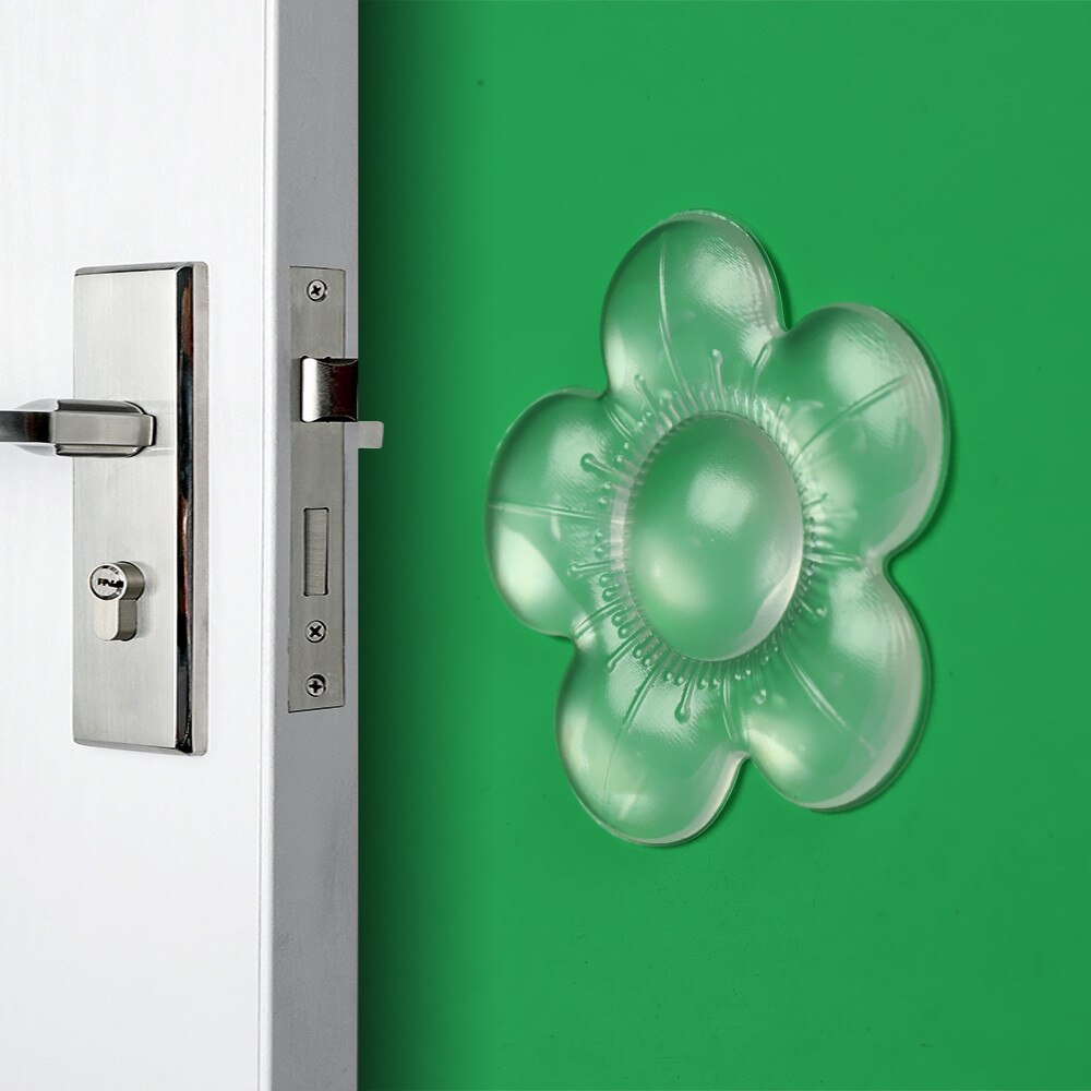 1pc PU Waterable Transparent Door Handle Bumpers Safety Shock Absorber Door Stoppers Wall Protection Security
