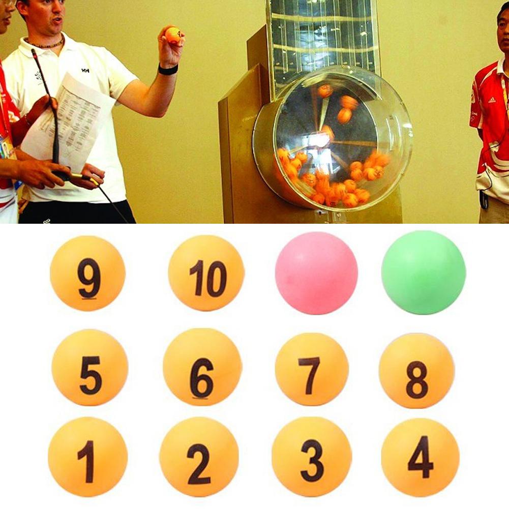 12PCS Number Table Tennis Entertainment Colorful Ping Pong Balls Numbered Beer Pong Raffle Ball For Table Tennis Training Games
