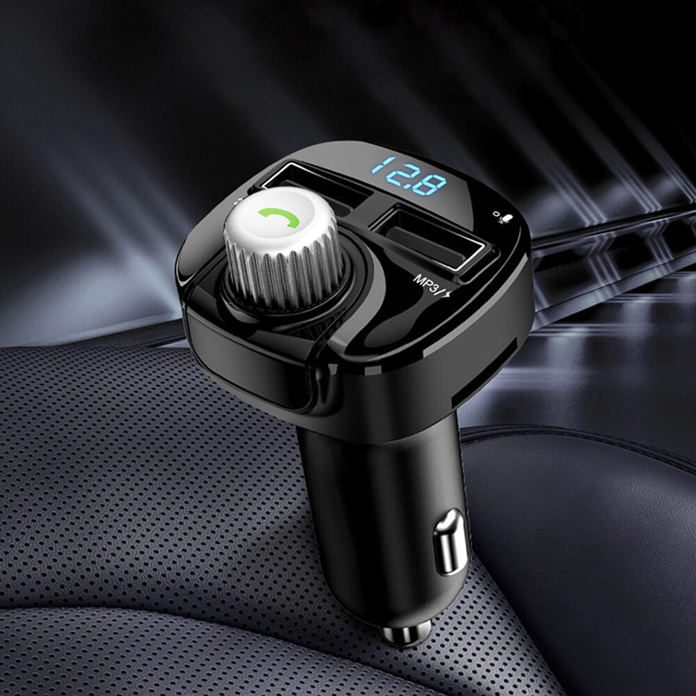 Cargador USB de pantalla Digital para iPhone, reproductor de MP3 Bluetooth para coche con pantalla LED, manos libres, música sin pérdidas