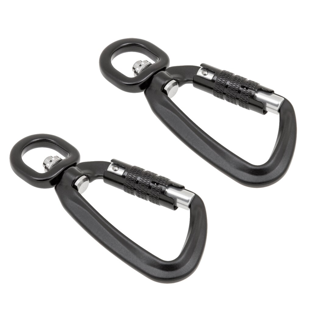 2 Packs Heavy Duty Auto Locking Carabiner Clips 3.46inch Hanging Buckle
