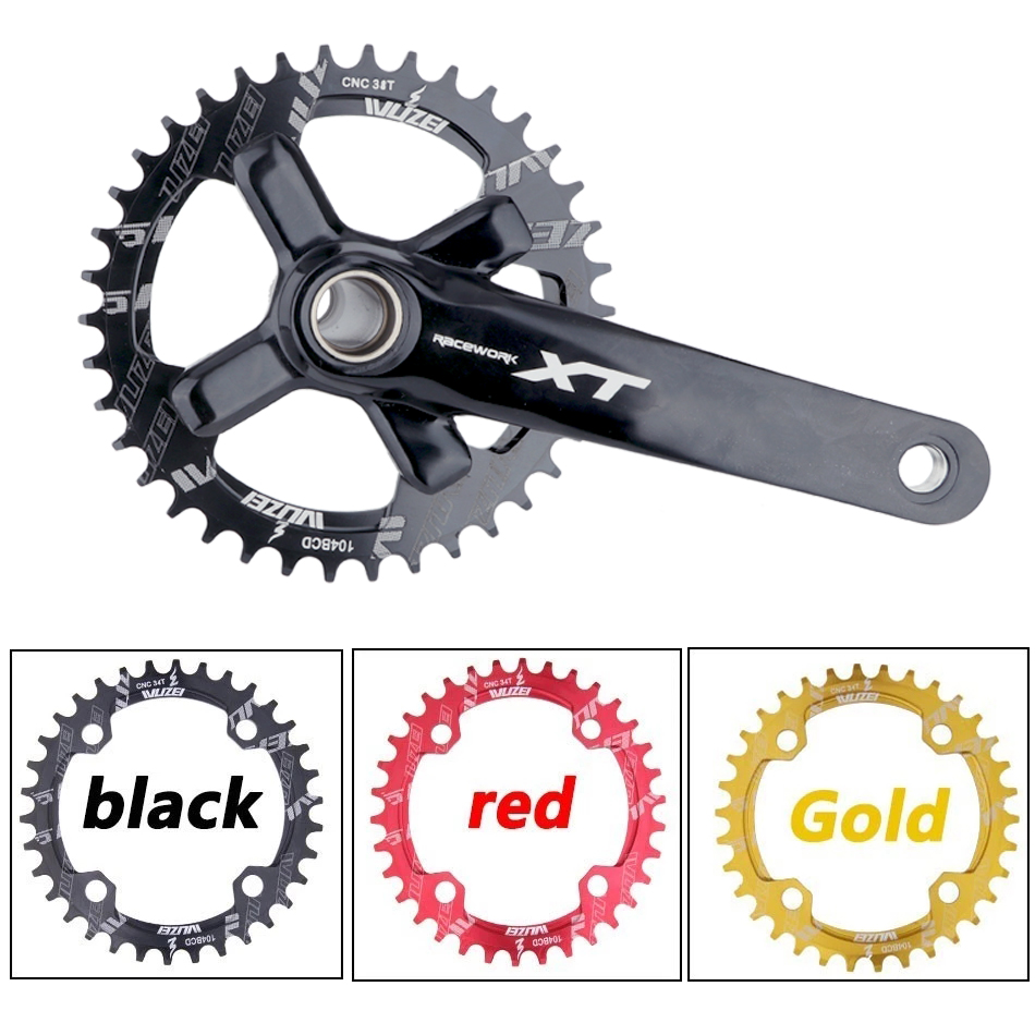 Wuzei 104 bcd crown mtb monoplates kettingblad mountainbike kettingblad 36 34 32 38 40 42 30 tanden fiets smal breed tandwiel
