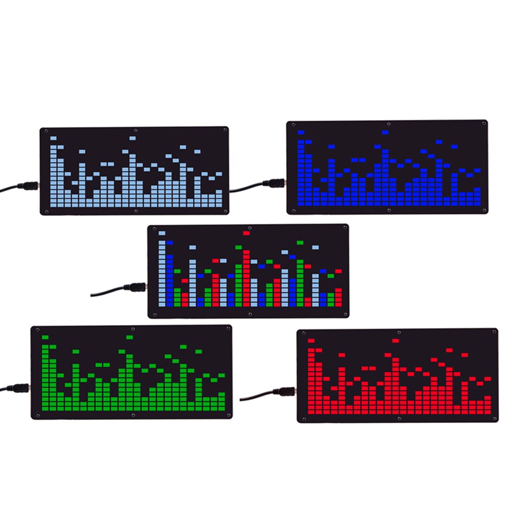 HU-008 LED Music Spectrum Production Kit Section 2416 Rhythmic Detonating Flash Parts DIY Welding DSP Decoding Algorithm Clock