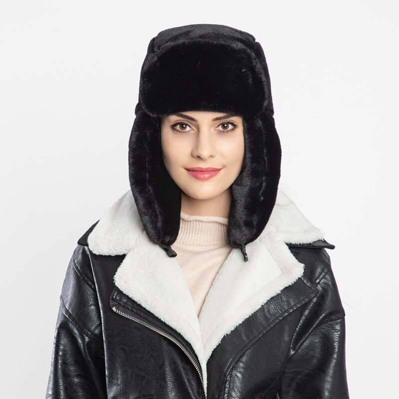 Chapeau en fausse fourrure pour hommes | Chapeau en molleton et pelucheux, capuchon de Ski à rabat d'oreille, épais Trapper Trooper, garde au , garde au , plein air: 2