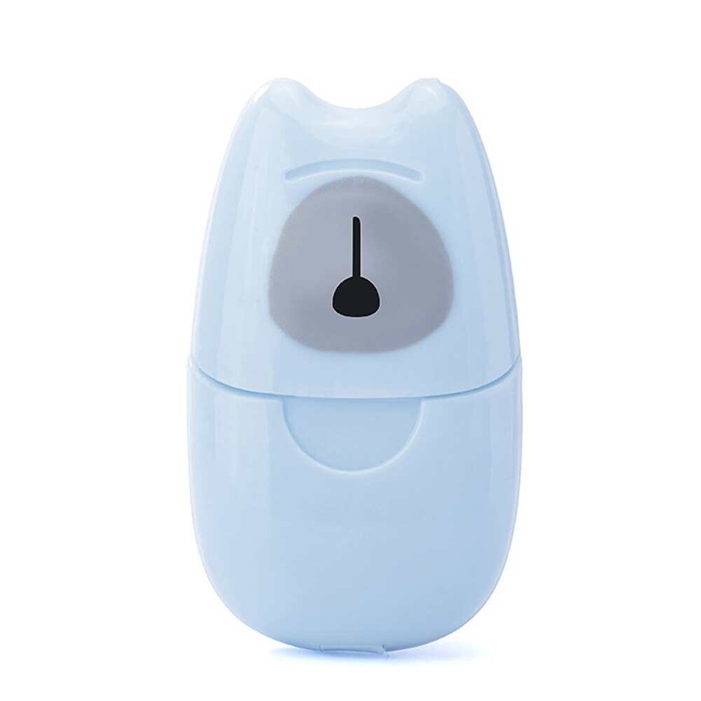 Papel de jabón portátil desechable, láminas aromáticas para lavar las manos, Mini, para viaje, 50 Uds., THIN889: Azul