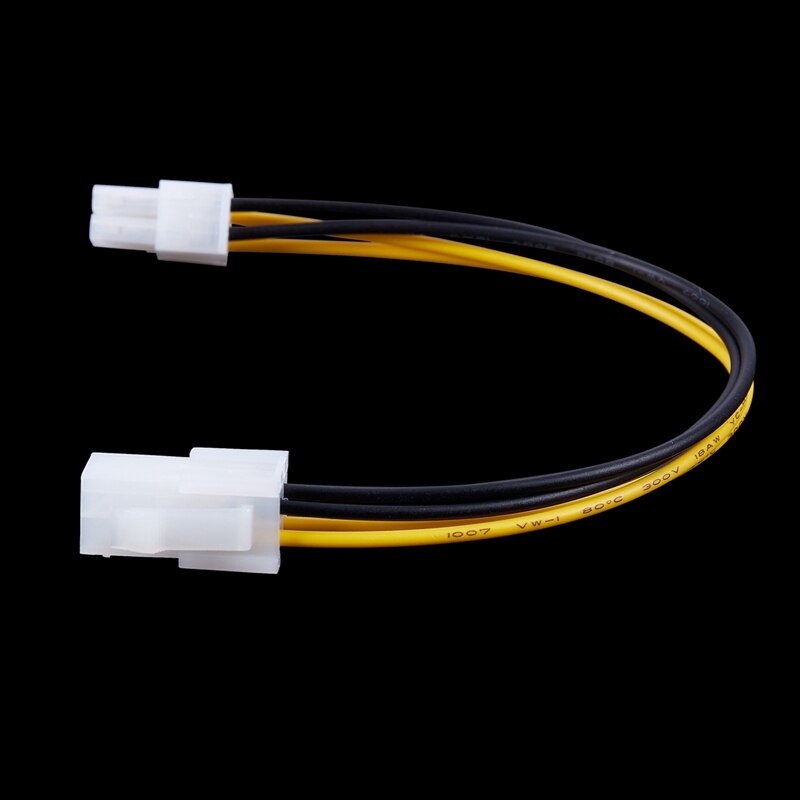 RISE-20CM/8Inch 12V 4 Pin Male to 4 Pin P4 Female CPU Power Supply Extension Cable