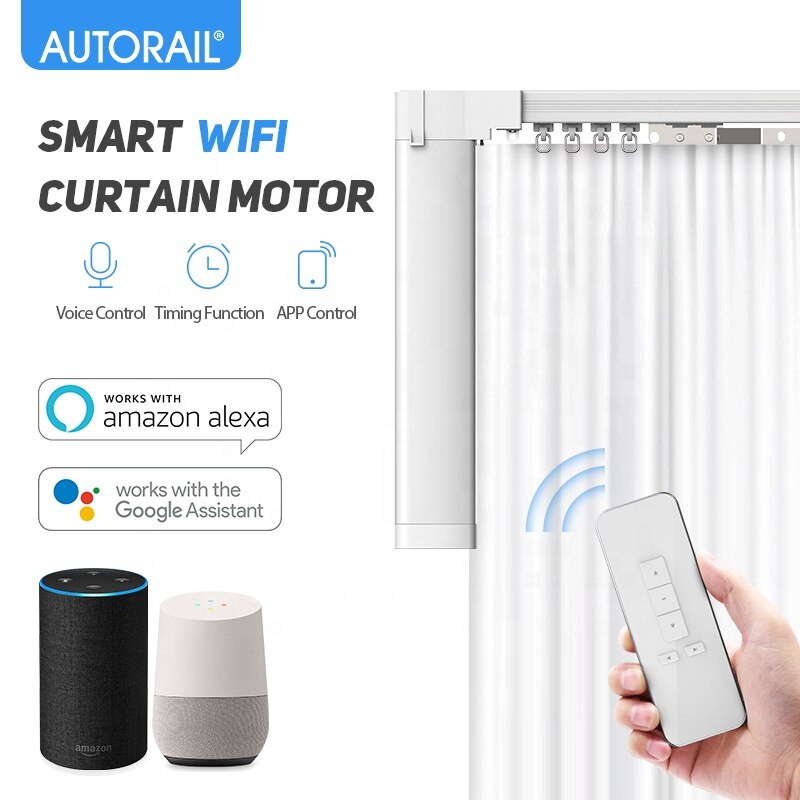 Google home Alexa control automatic motorized electric smart wifi curtain motor