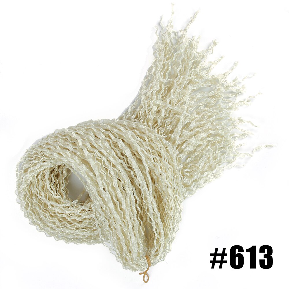 Mixed color women's braiding hair 24 inches synthetic micro box zizi braids crochet hair tiny curly braid extensions: #613 / 1Pcs/Lot