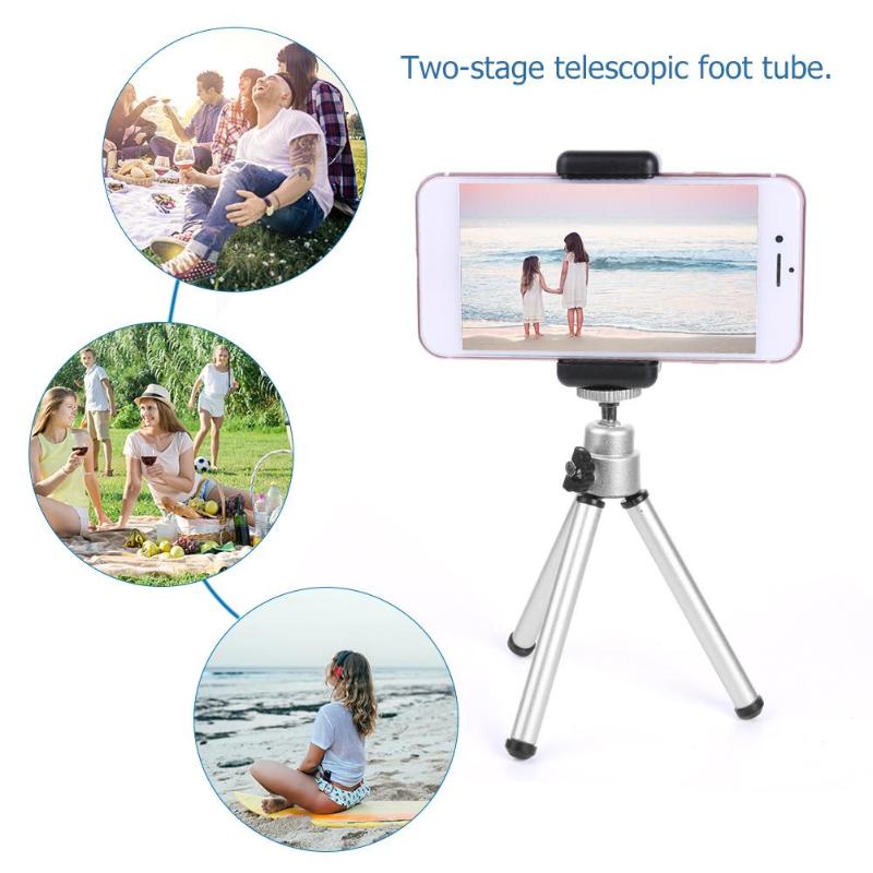 Aluminum Telescopic Mini Camera Tripod Stand Holder Monopod w/1/4 Screw Interface for Digital Camera Phone Desktop