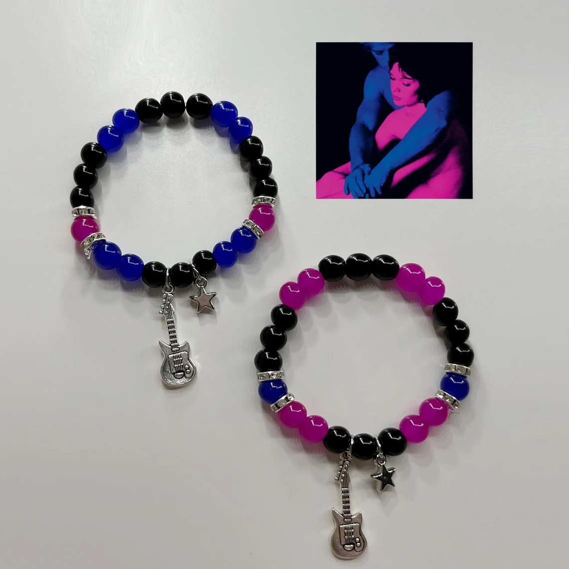 2pcs/set Couple Beads Bracelet Tv Girl Matching Bracelets Who Really Cares Album Inspired Bracelets Friends Jewelry