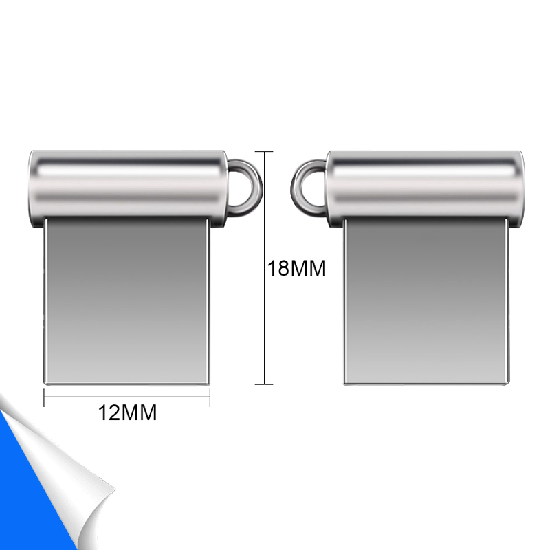Mini Pendrive in metallo da 128 GB con portachiavi, chiavetta USB 2.0 portatile per trasferimento di archiviazione dati, idea regalo creativa
