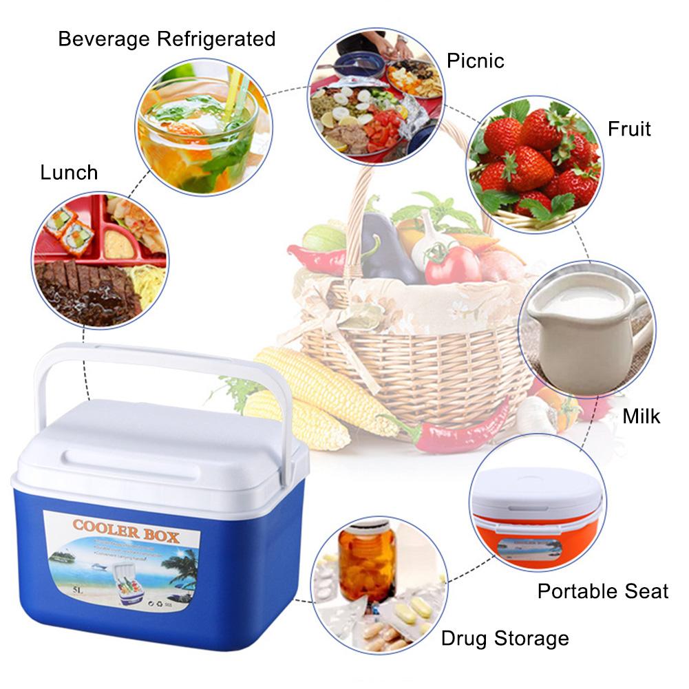 5L Car Cold Box Outdoor Incubator Portable Food Storage Box Car Cold Box Fishing Box Cooler Box