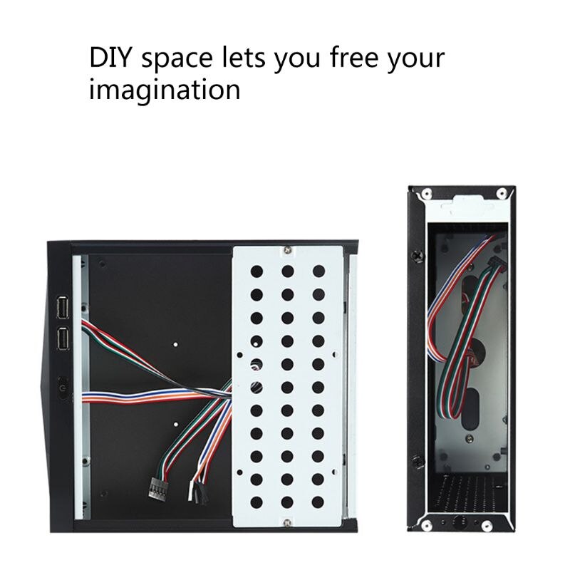 Power Supply Home Office Host Enclosure HTPC Computer Case Box 2.0 USB Desktop Gaming PC Chassis FH01 Mini ITX