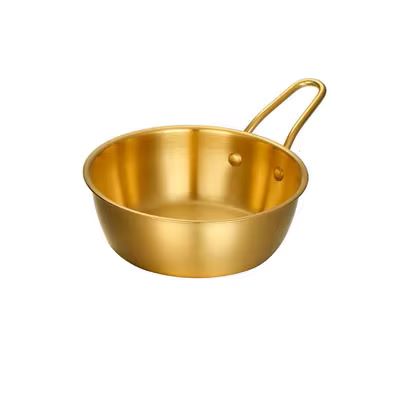 200-600ml Gold Plated Stainless Steel Soup Bowl Salad Noodle Rice Bowl Breakfast Tableware Dinnerware: Gold / 3.5 Inch