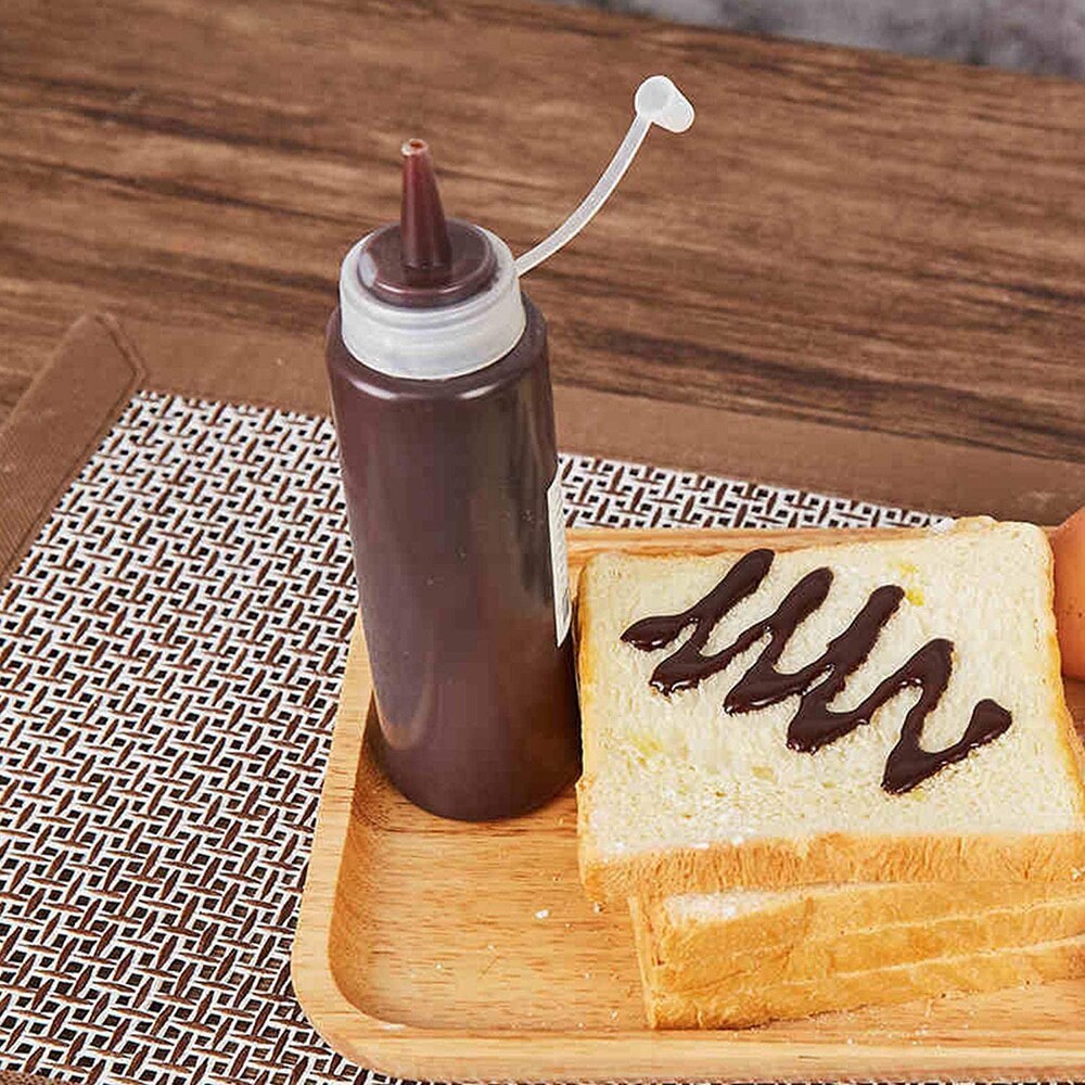 10 pièces Serre Bouteilles En Plastique Serre Sauce Bouteilles Avec Bouchons Ketchup Vinaigrette Bouteille Utensilios De Cocina Directe