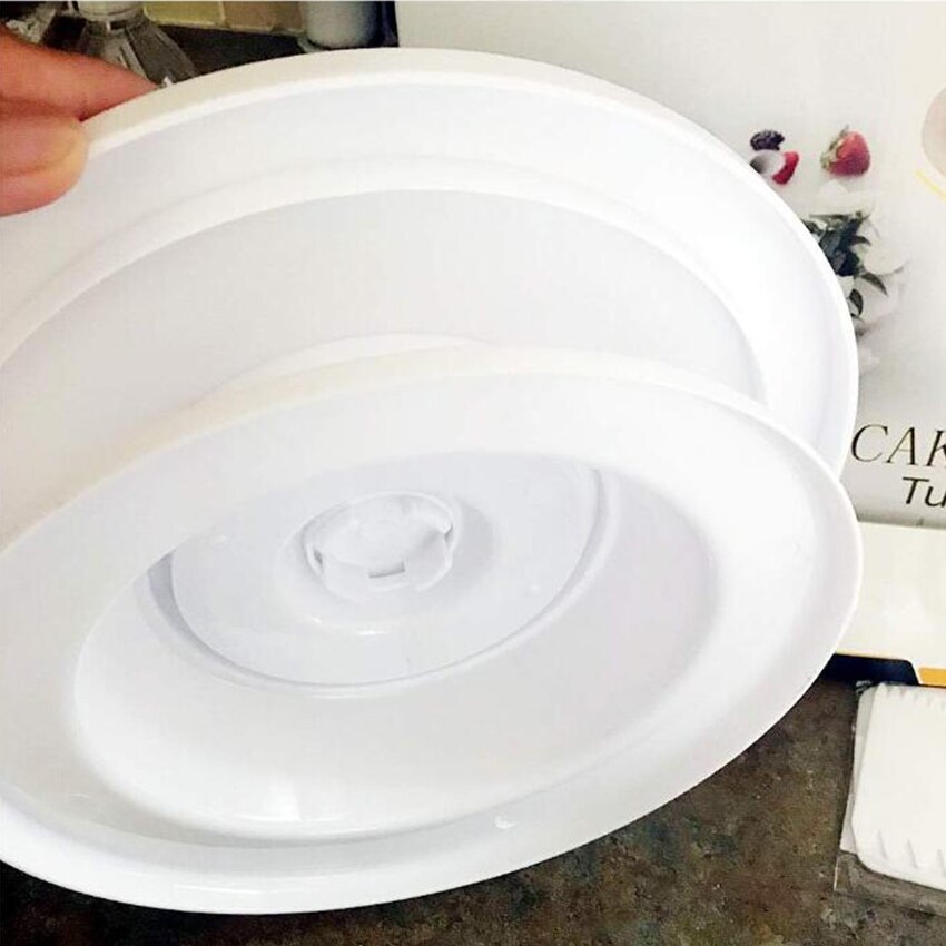 Ronde Taart Draaitafel Plastic Roterende Taart Plaat Anti-Slip Diy Cake Stand Taart Decoreren Draaitafel Keuken Bakken Tools