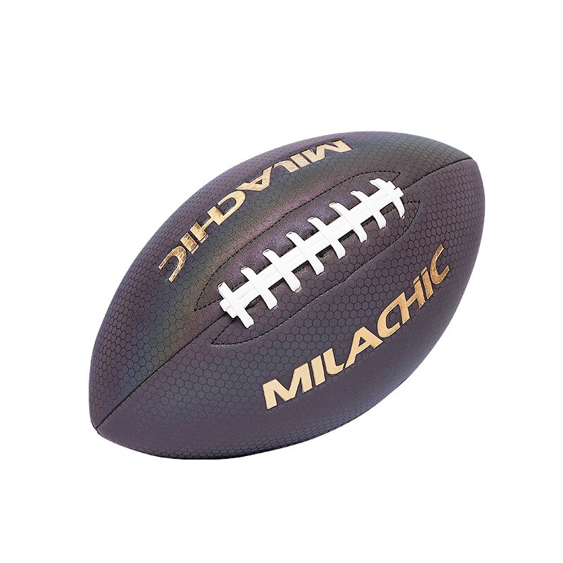 Balón de Rugby de fútbol americano, resistencia, tamaño 9/6 /3, fútbol americano, equipo de práctica de entrenamiento, deportes, Rugby, luminoso, reflectante: Size 6